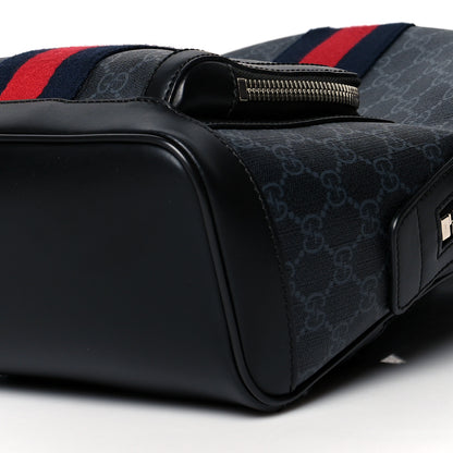 Gucci GG Supreme Monogram Appia Calfskin Web Small Day Backpack Black 11 of 11