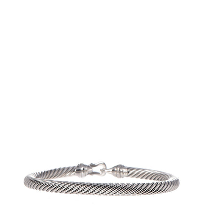 David Yurman Sterling Silver 18K Yellow Gold 5mm Cable Classic Buckle Bracelet 3 of 4
