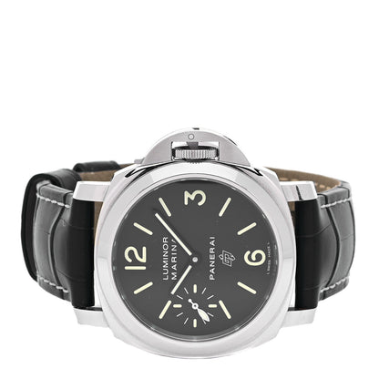 Panerai Stainless Steel Alligator 44mm Luminor Marina Manual Winding Watch Black PAM00463 2 of 5
