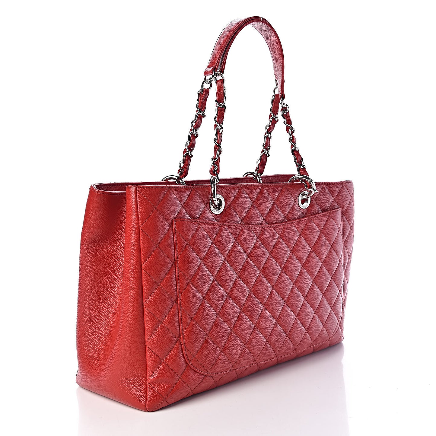 Caviar Quilted XL Grand Shopping Tote GST Red