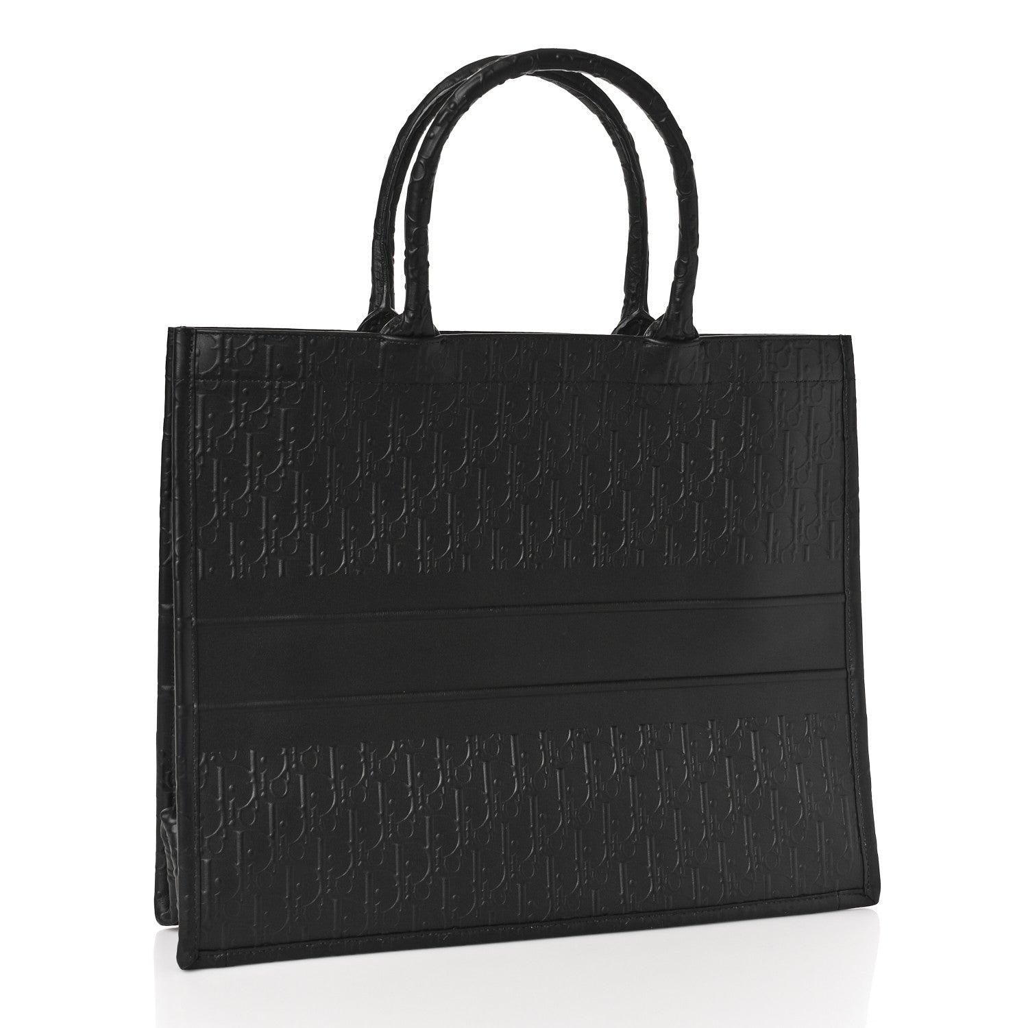 Christian Dior Oblique Calfskin Embossed Large Book Tote Black 3 of 8