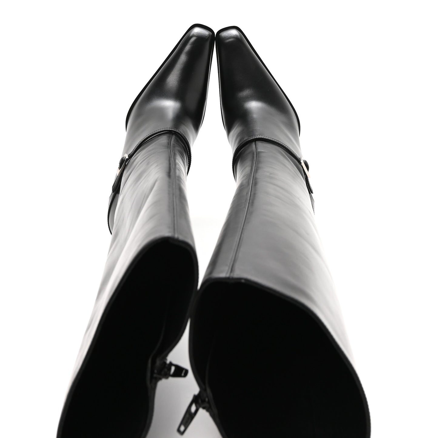 Calfskin Nina 110 Knee High Boots 37 Black