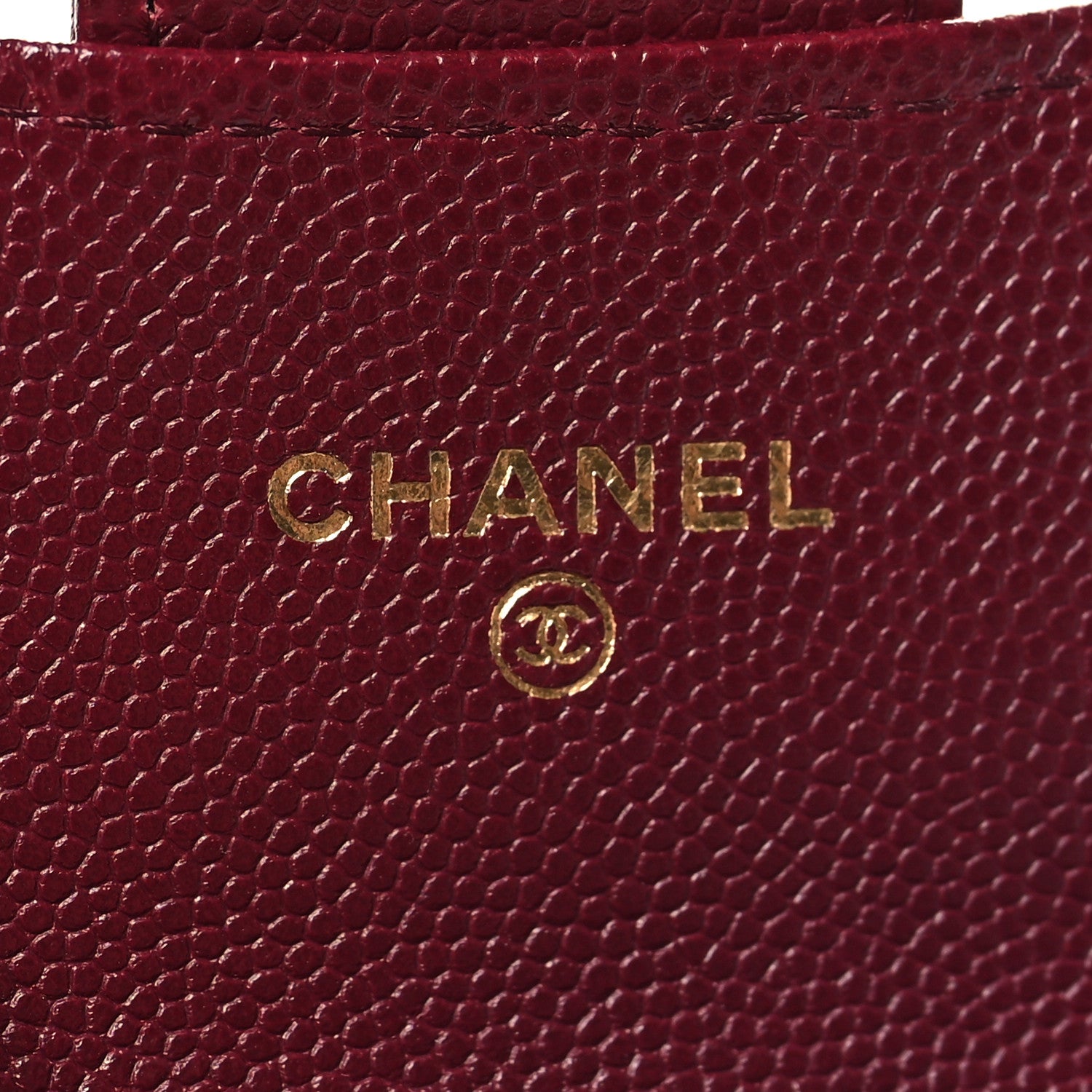 Chanel Caviar Quilted Flap Card Holder Wallet Burgundy 6 of 10