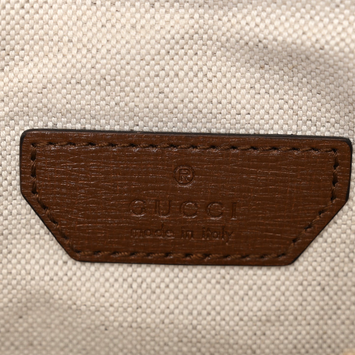 GG Supreme Monogram Textured Calfskin Retro Interlocking G Belt Bag Beige Ebony Brown Sugar
