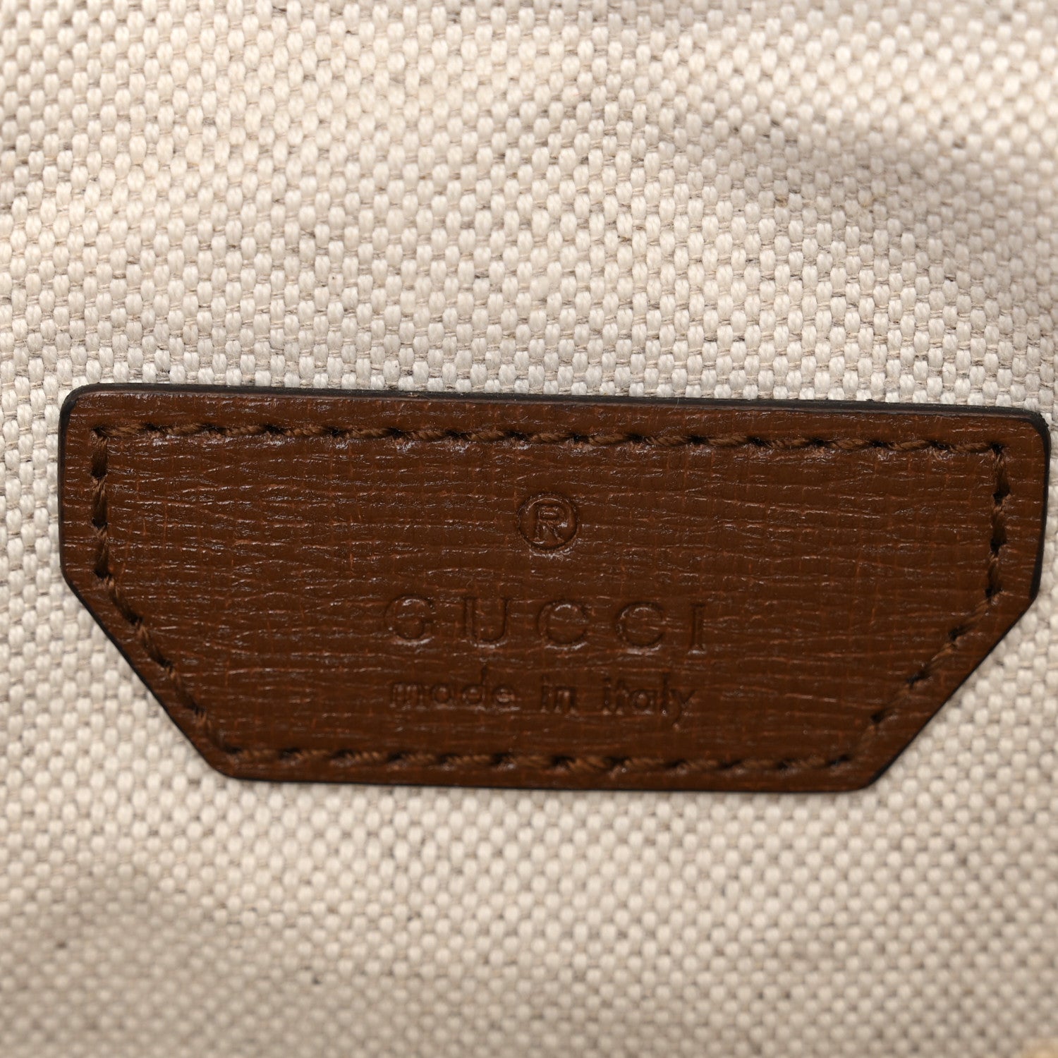 Gucci GG Supreme Monogram Textured Calfskin Retro Interlocking G Belt Bag Beige Ebony Brown Sugar 6 of 10