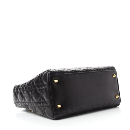 Christian Dior Lambskin Cannage Medium Lady Dior Black 5 of 11