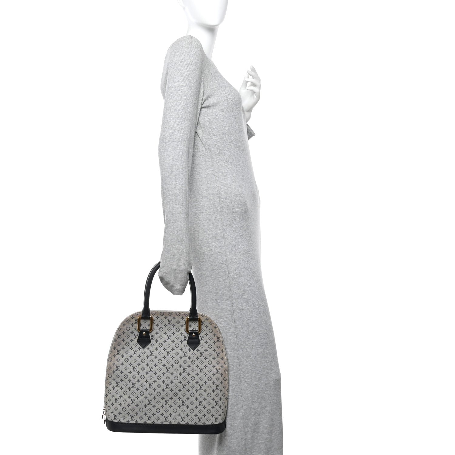Louis Vuitton Mini Monogram Alma Haut Tote Blue 2 of 15