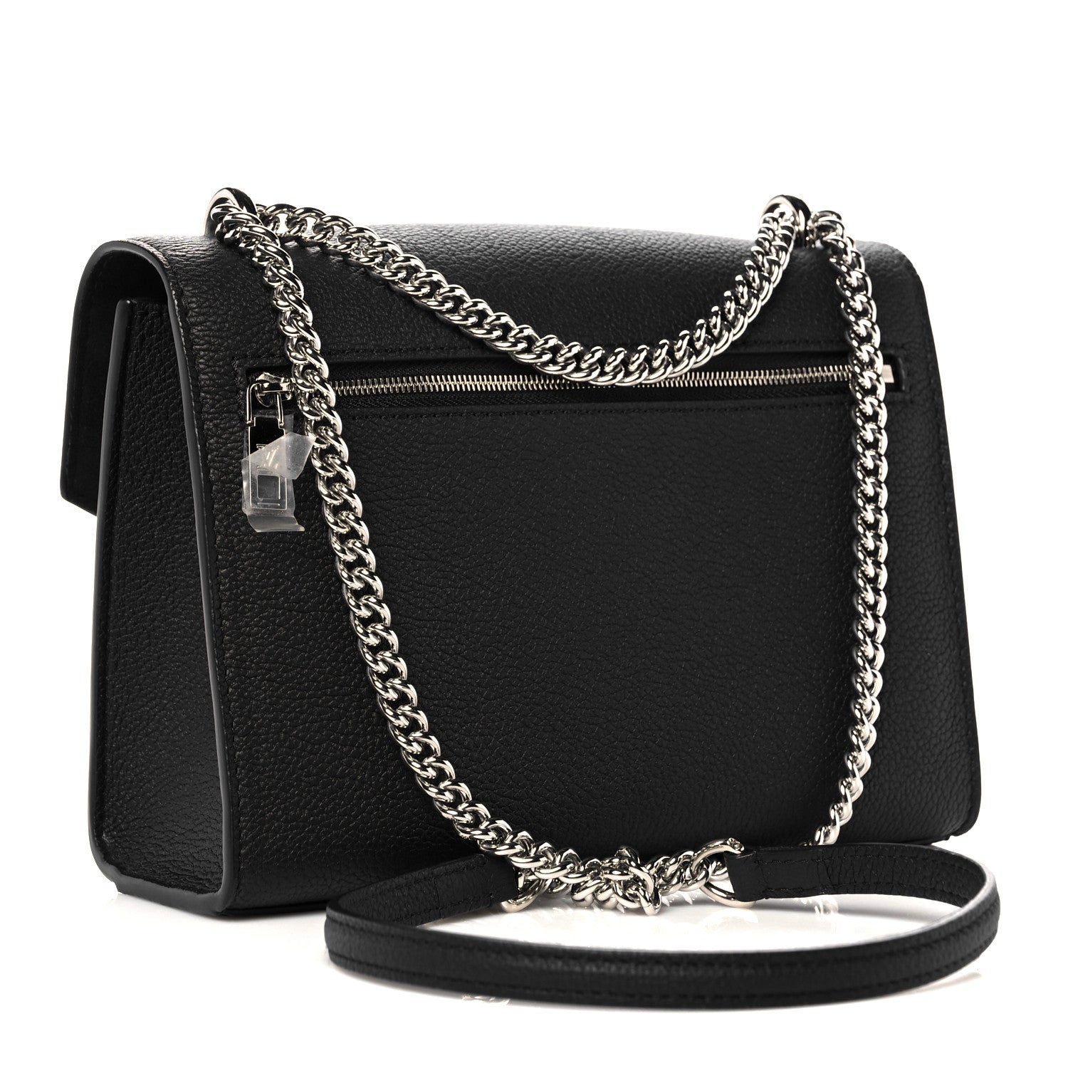 Louis Vuitton Soft Calfskin Mylockme Chain Bag BB Black 3 of 9