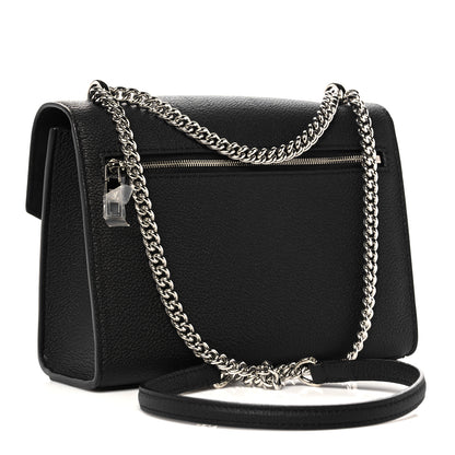 Louis Vuitton Soft Calfskin Mylockme Chain Bag BB Black 3 of 9