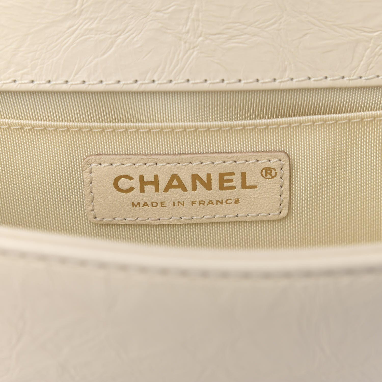 Chanel Aged Calfskin Quilted Medium Jacket Boy Flap White 7 of 9