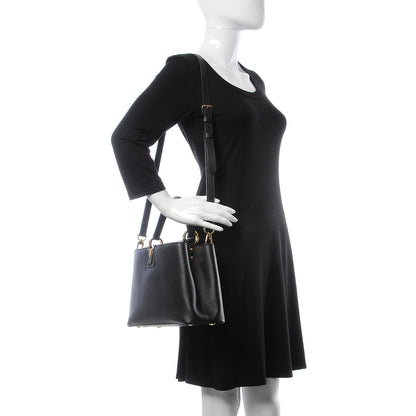 Louis Vuitton Taurillon Capucines PM Black 2 of 8