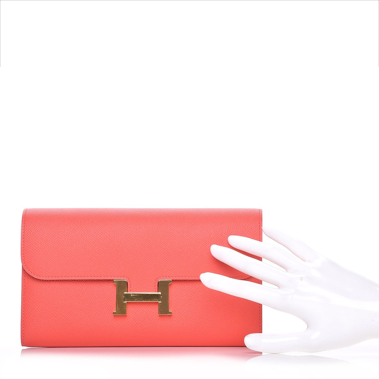 Hermes Epsom Constance Long Wallet Rose Jaipur 5 of 8