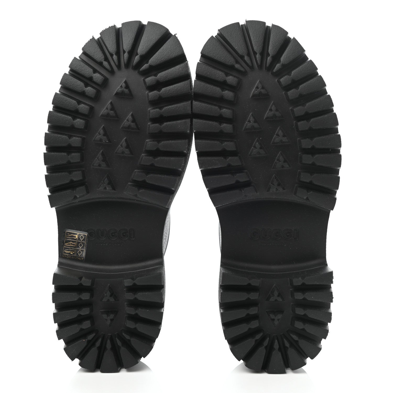 Gucci Rubber GG Monogram Perforated Elea Platform 55mm Lug Sole Sandals 38 Black 5 of 7