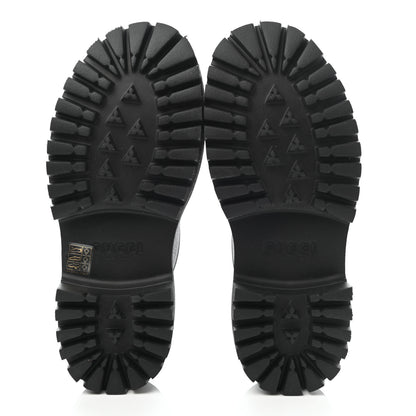 Gucci Rubber GG Monogram Perforated Elea Platform 55mm Lug Sole Sandals 38 Black 5 of 7