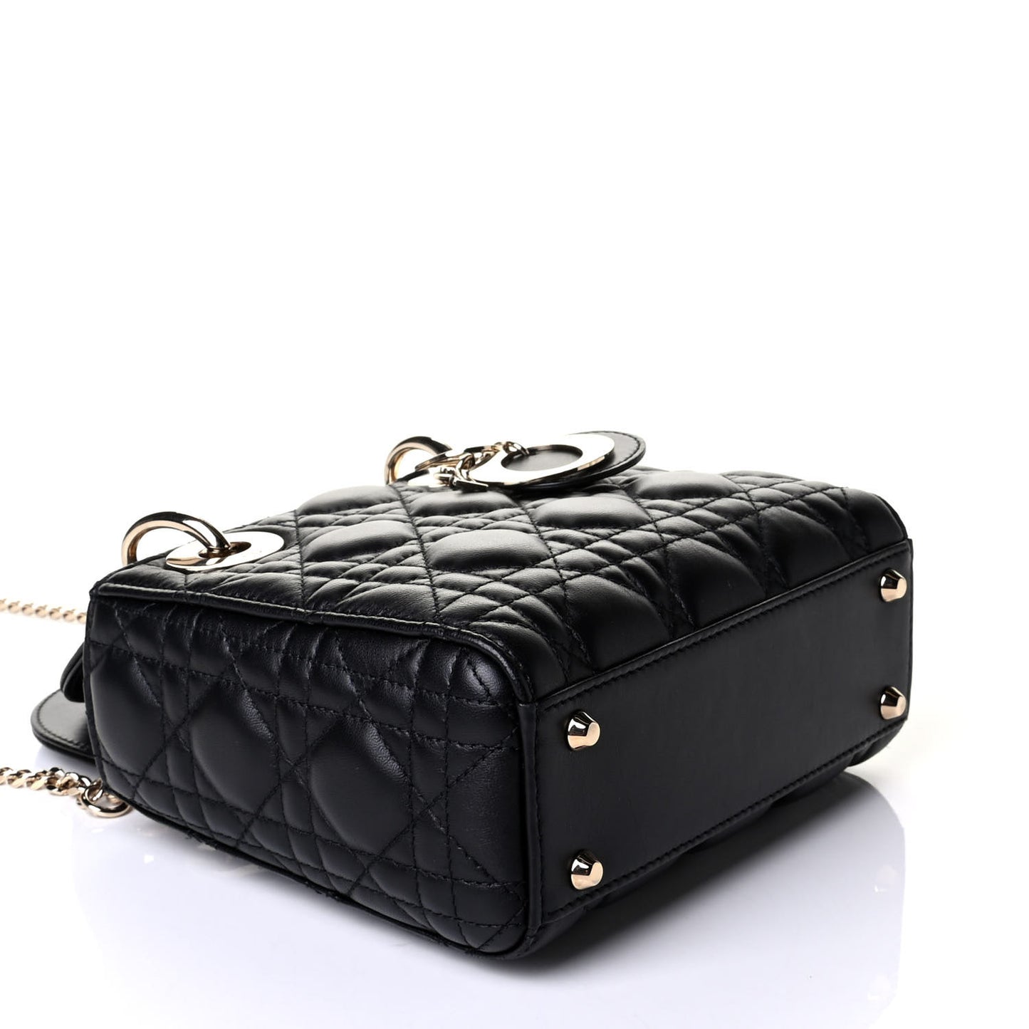 Lambskin Cannage Mini Lady Dior Black