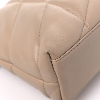 Saint Laurent Lambskin Quilted Toy Loulou Puffer Monogram Chain Satchel Dark Beige 11 of 12