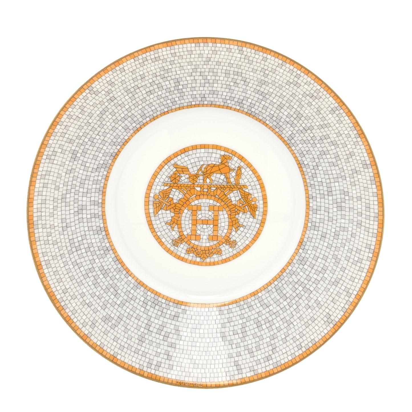 Porcelain Mosaique Au 24 Gold Breakfast Cup and Saucer