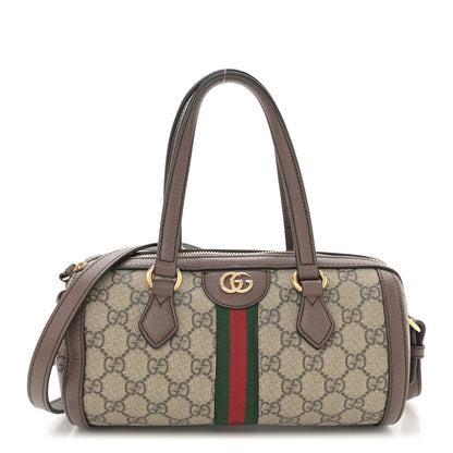 Gucci GG Supreme Monogram Web Small Ophidia Boston Bag Beige New Acero 1 of 14