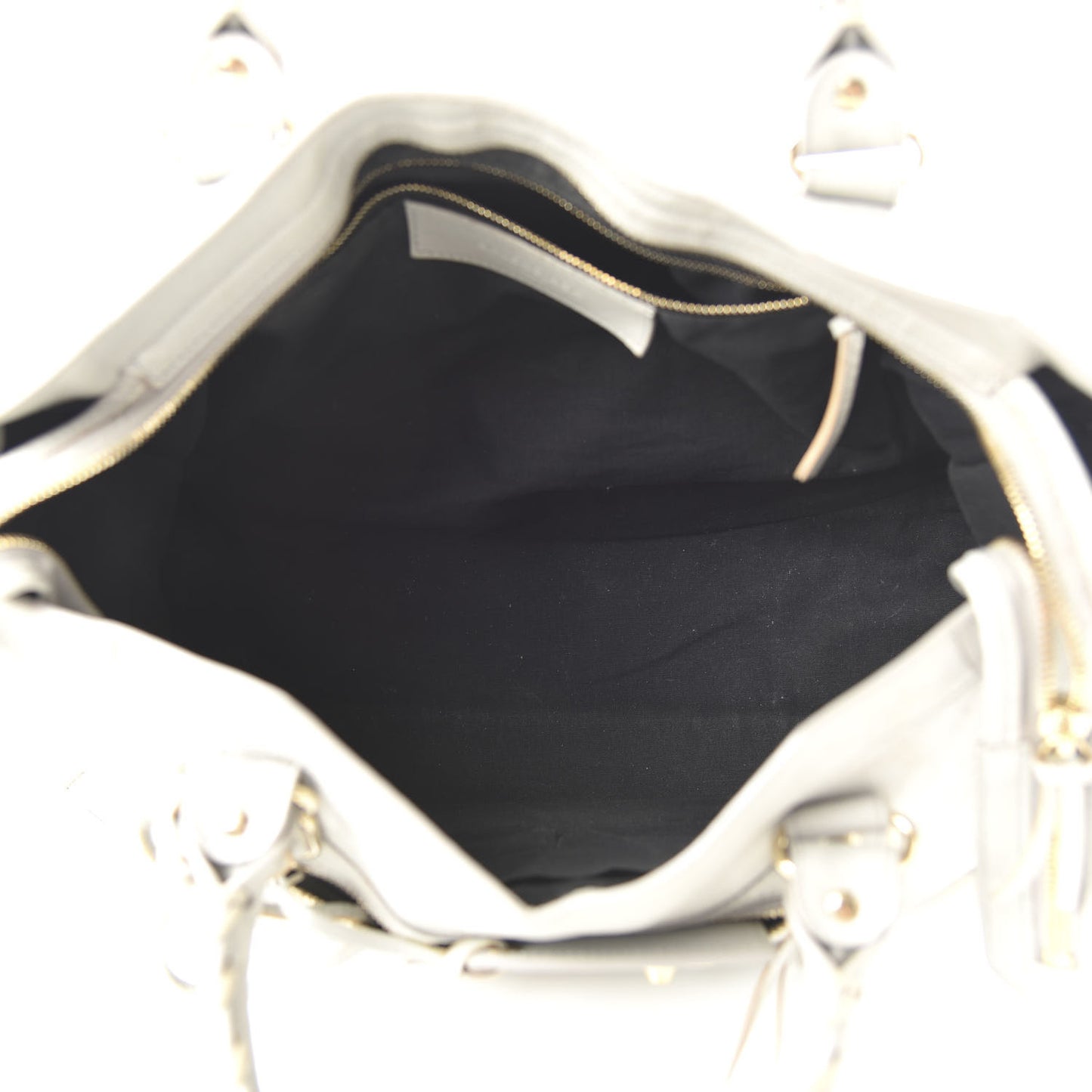 Chevre Gold Metallic Edge Hardware City Gris Perle