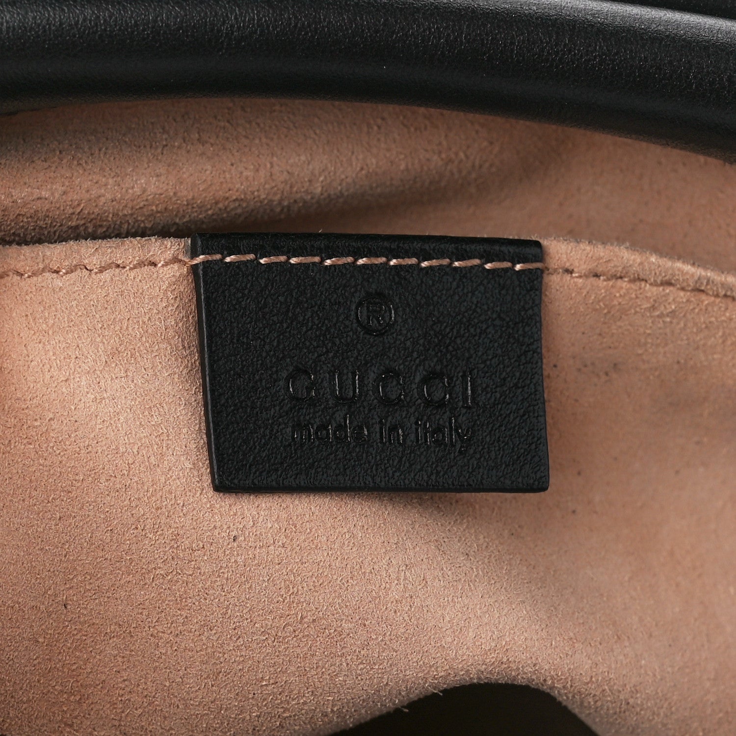 Gucci Calfskin Matelasse Small GG Marmont Chain Shoulder Bag Black 6 of 10