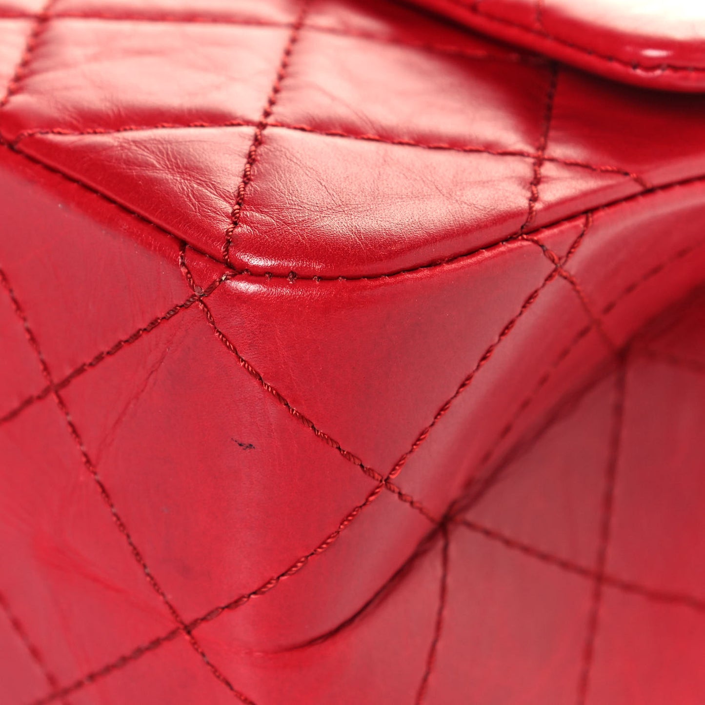 Aged Calfskin Quilted 2.55 Reissue 227 Flap Red