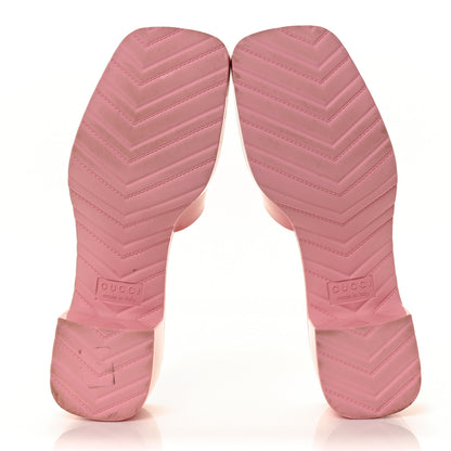 Gucci Rubber Gucci Logo Womens Platform 20/60mm Slide Sandals 37 Wild Rose 5 of 10