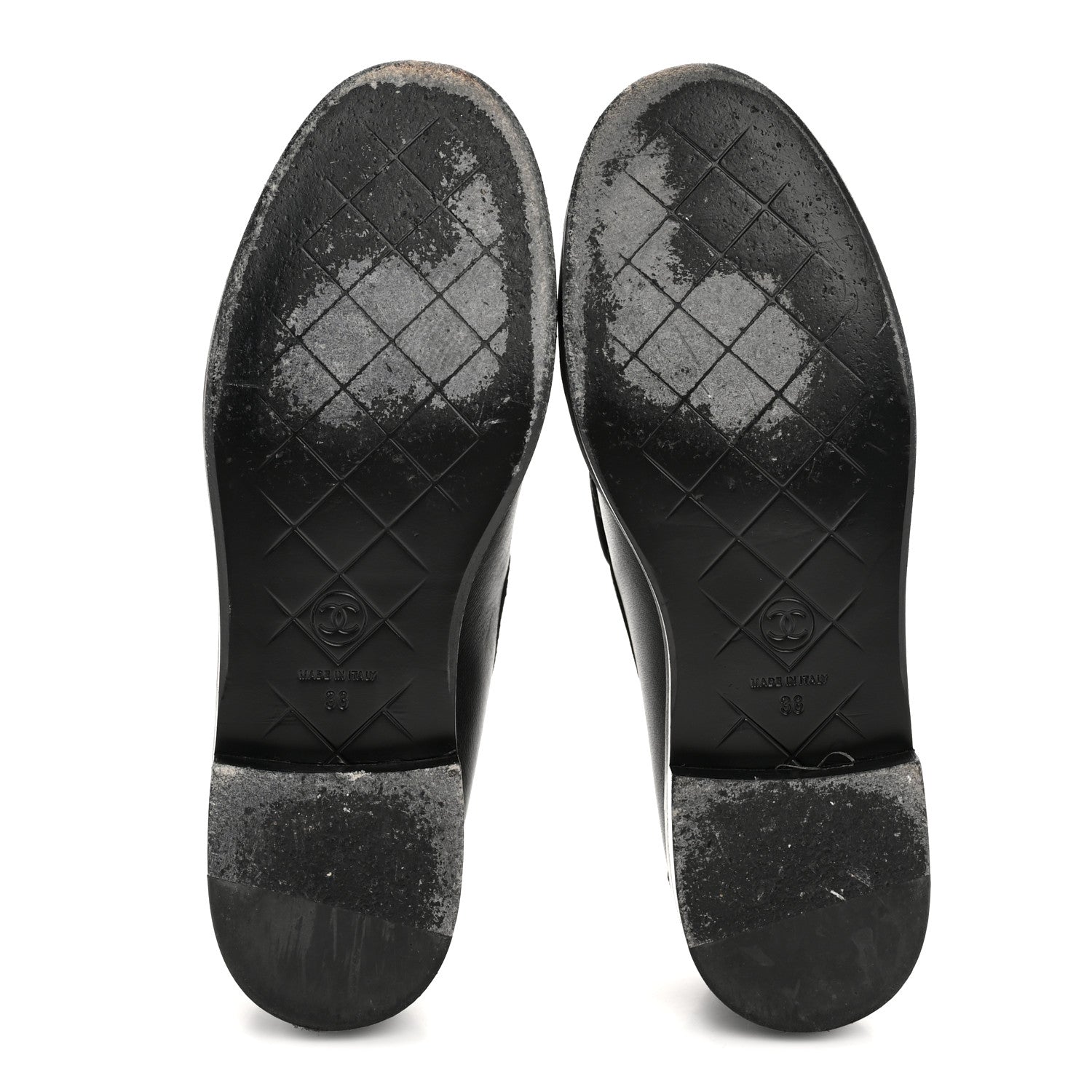 Chanel Lambskin Quilted CC Turnlock Loafers 38 Black 6 of 11