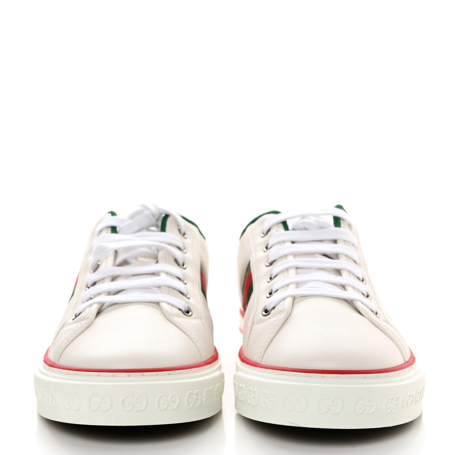 Gucci GG Monogram Web Mens 1977 Tennis Sneakers 9.5 Great White 2 of 8