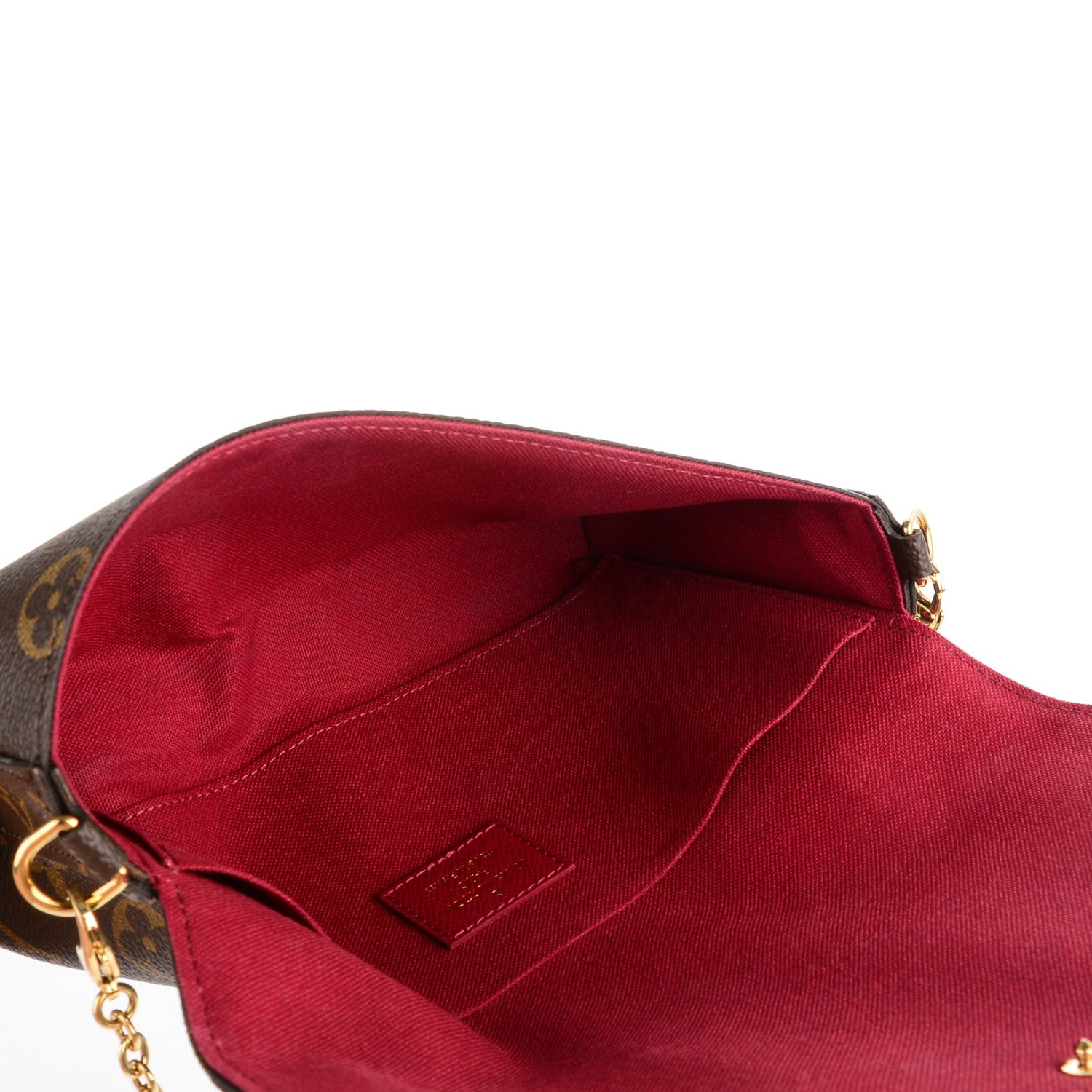 Louis Vuitton Monogram Pochette Felicie Chain Wallet Fuchsia 5 of 7