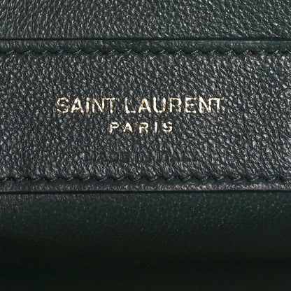 Saint Laurent Smooth Calfskin Manhattan Shoulder Bag Dark Green 6 of 9