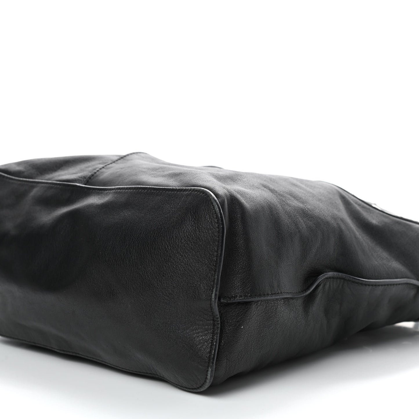 Goatskin Studded Tote Black