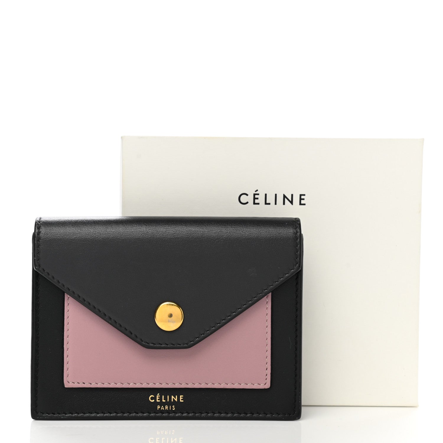Celine Smooth Calfskin Pocket Card Holder Liquorice Black 11 of 11