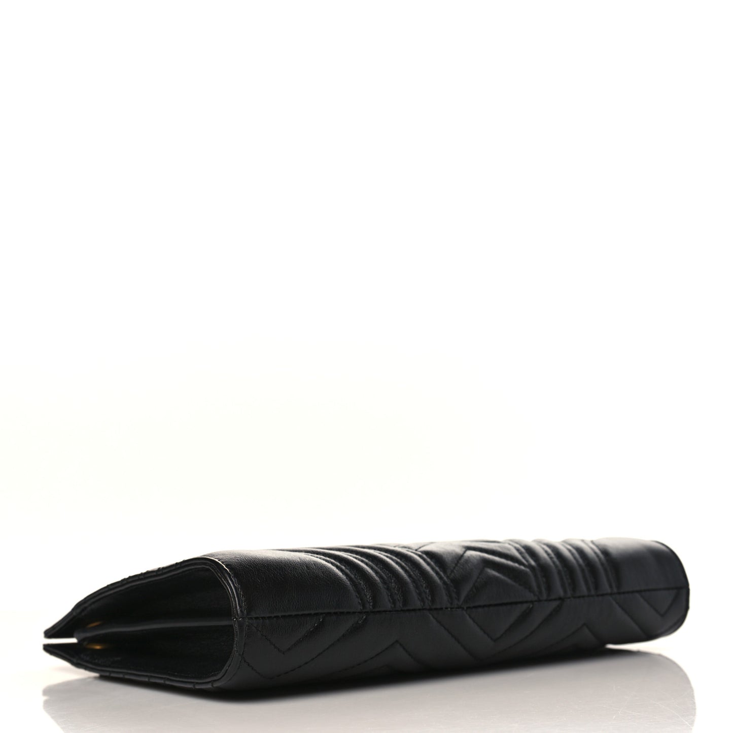 Azalea Calfskin Matelasse Heart Medium GG Marmont Slim Shoulder Bag Black