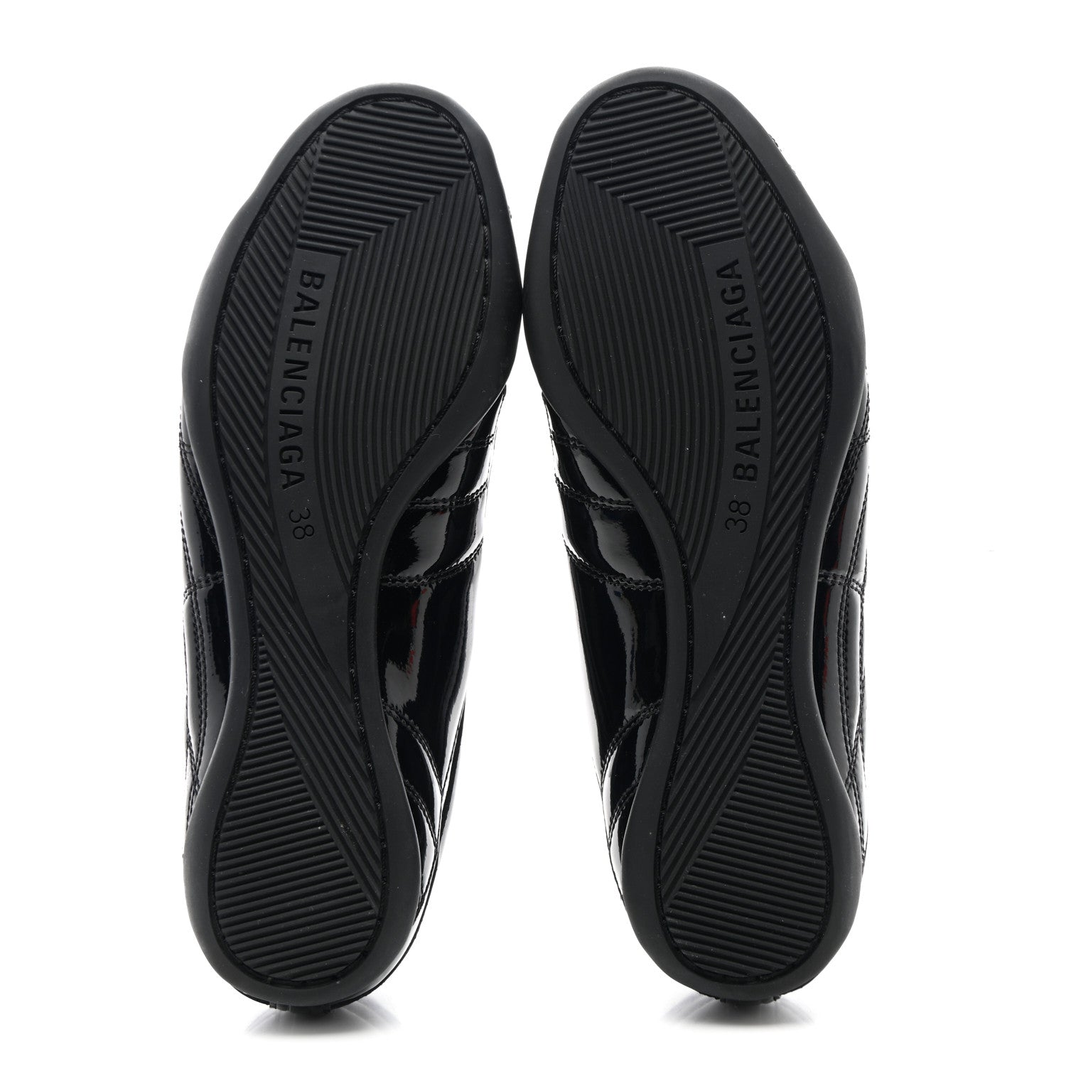 Balenciaga Patent Polyurethane Womens Zen Sneakers 39 Black 5 of 10