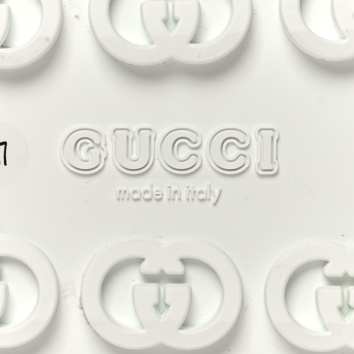 Gucci Soft Rubber Horsebit Touch Womens Strapped Sandals 37 Great White 8 of 9