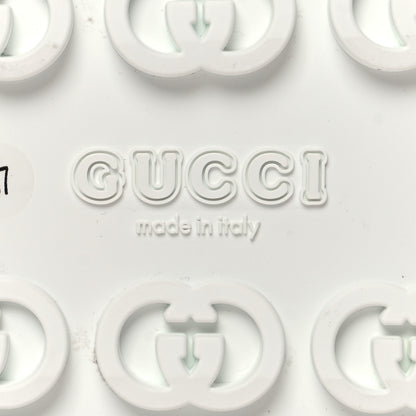 Gucci Soft Rubber Horsebit Touch Womens Strapped Sandals 37 Great White 8 of 9