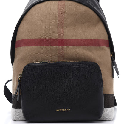 Burberry Mega Check Calfskin Abbeydale Simple Backpack Black Camel 9 of 9