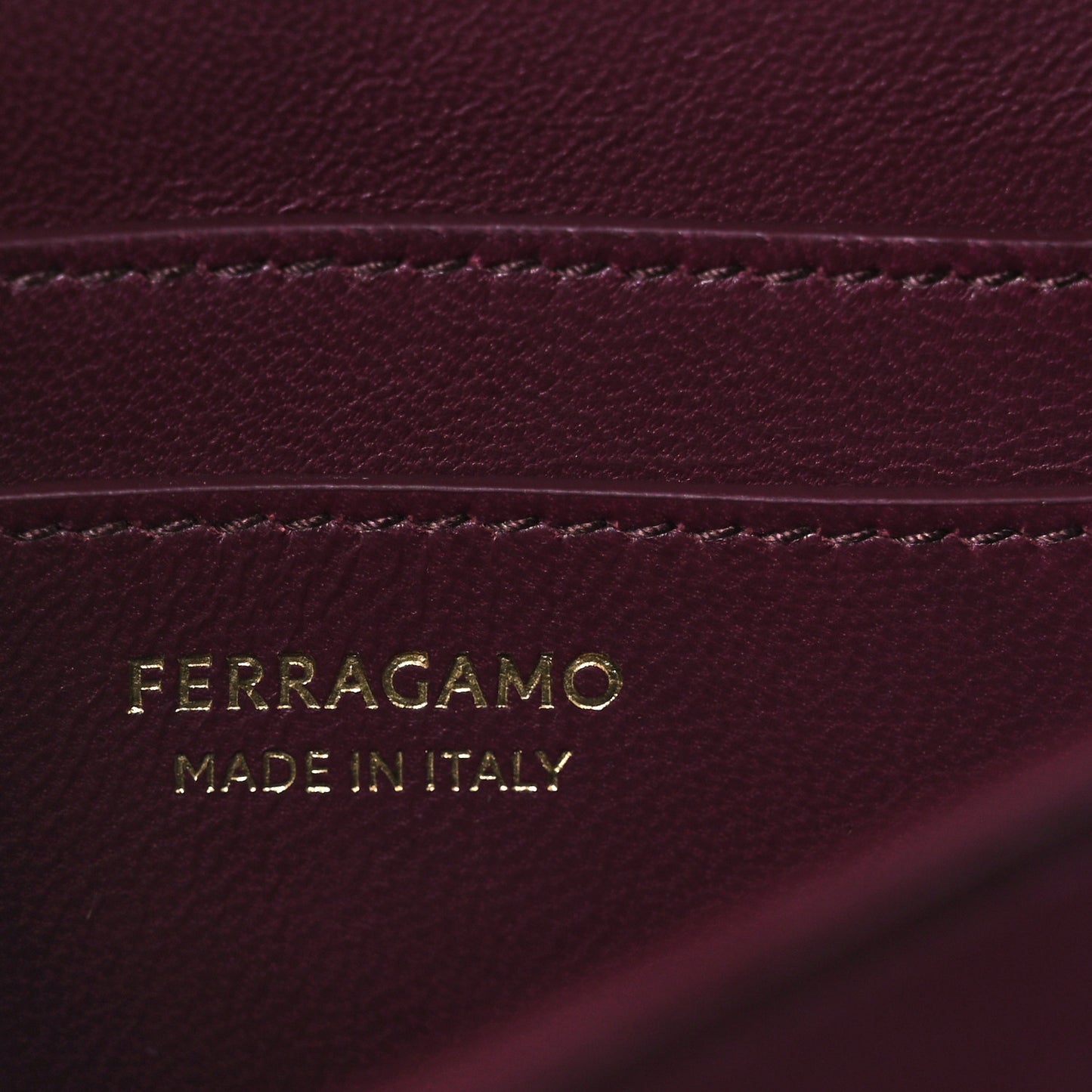 Calfskin Double Gancini Crossbody Plum