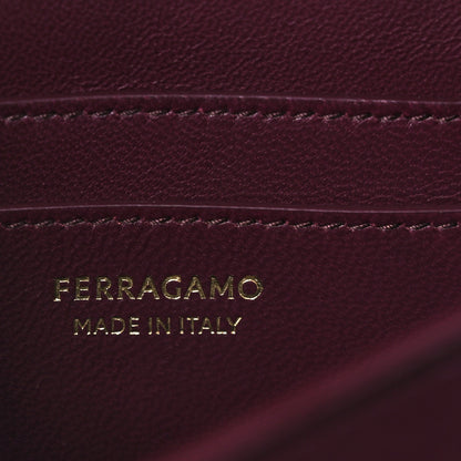 Salvatore Ferragamo Calfskin Double Gancini Crossbody Plum 6 of 12
