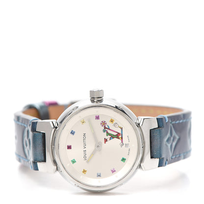 Louis Vuitton Stainless Steel Vernis 28mm Tambour Murakami Quartz Watch 2 of 5