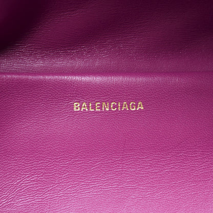 Balenciaga Crushed Velvet Logo Matelasse XXS Souvenir Belt Bag Fuchsia 5 of 11