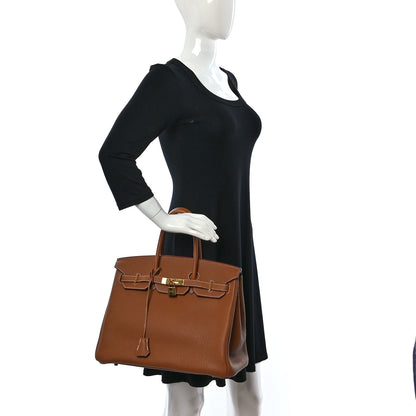 Hermes Togo Birkin 35 Gold 2 of 13