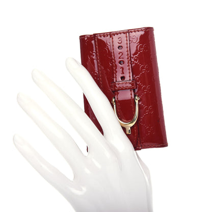 Gucci Patent Microguccissima Nice 6 Key Holder Case Rose Bed 2 of 7