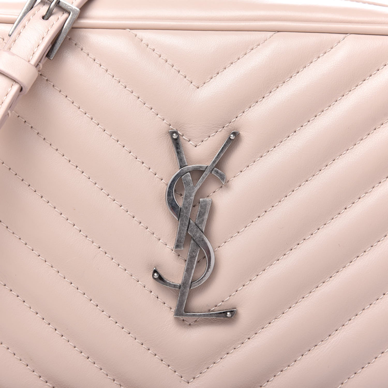 Saint Laurent Calfskin Matelasse Monogram Lou Camera Bag Marble Pink 10 of 10