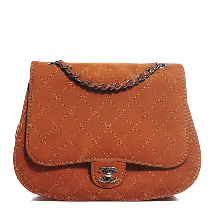 Chanel Suede Coco Twin Large Flap Marron 1 of 9