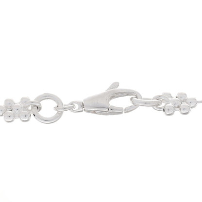 Gucci Sterling Silver Interlocking GG Beaded Flower Bracelet 3 of 4