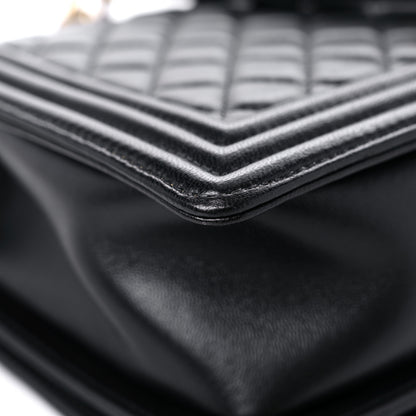 Chanel Lambskin Quilted New Medium Boy Flap Black 10 of 13