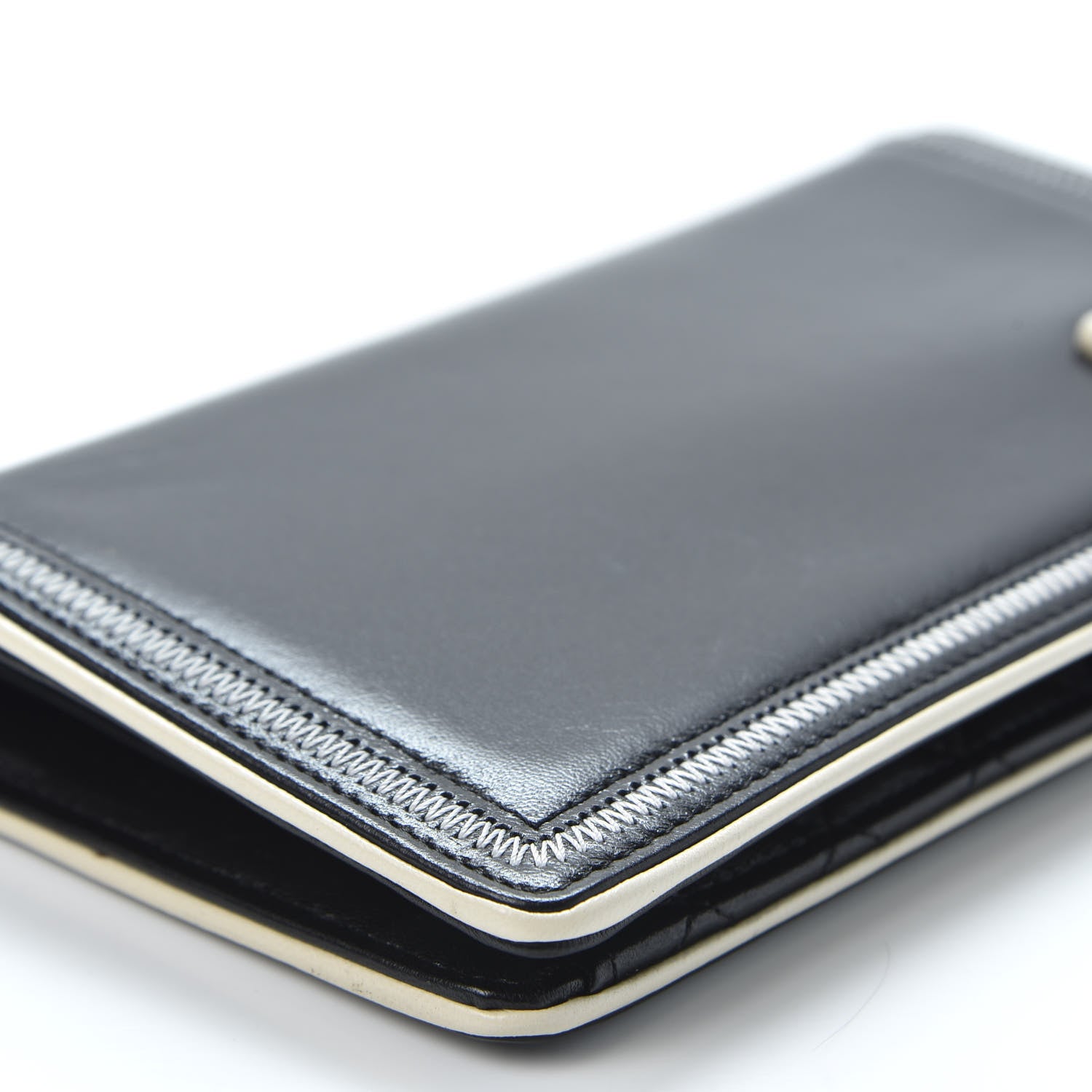 Chanel Lambskin Mademoiselle Yen Wallet Black 5 of 10