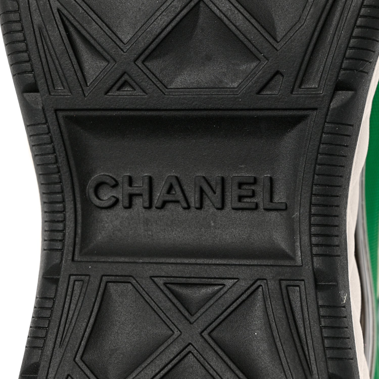 Chanel Suede Calfskin Mixed Fibers CC Sneakers 41 Ivory Green Light Blue 8 of 9