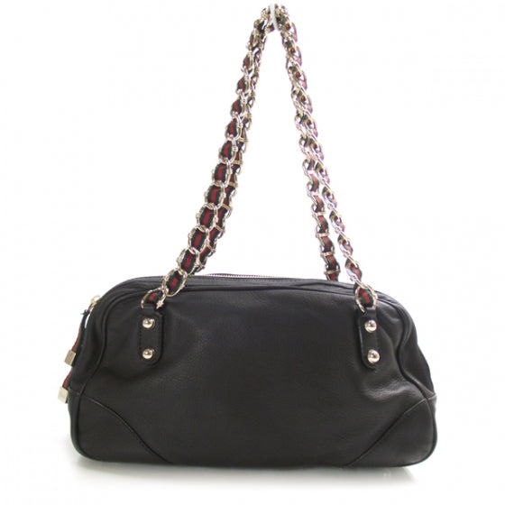 Leather Capri Satchel Black